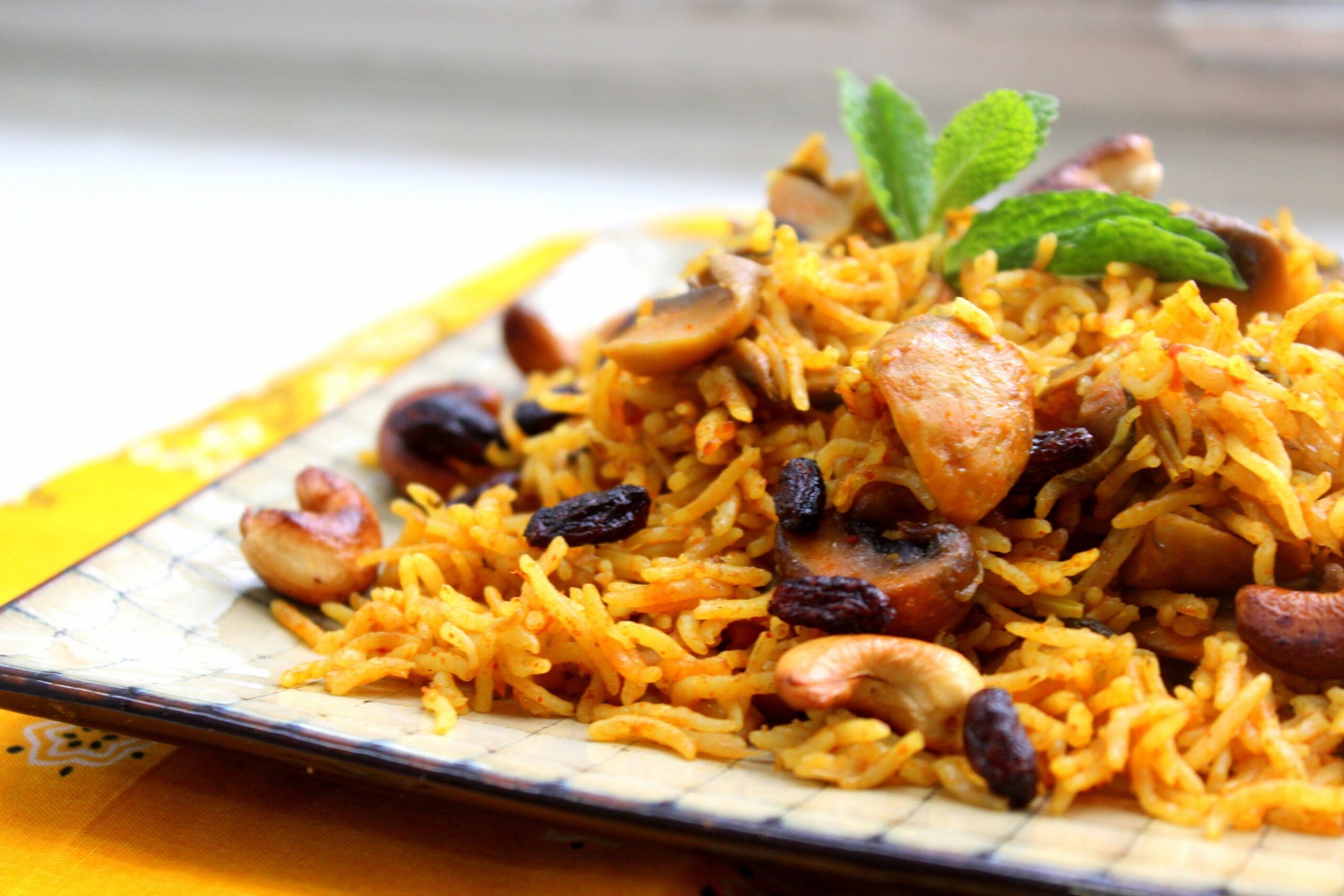 Chettinad Mushroom Biryani